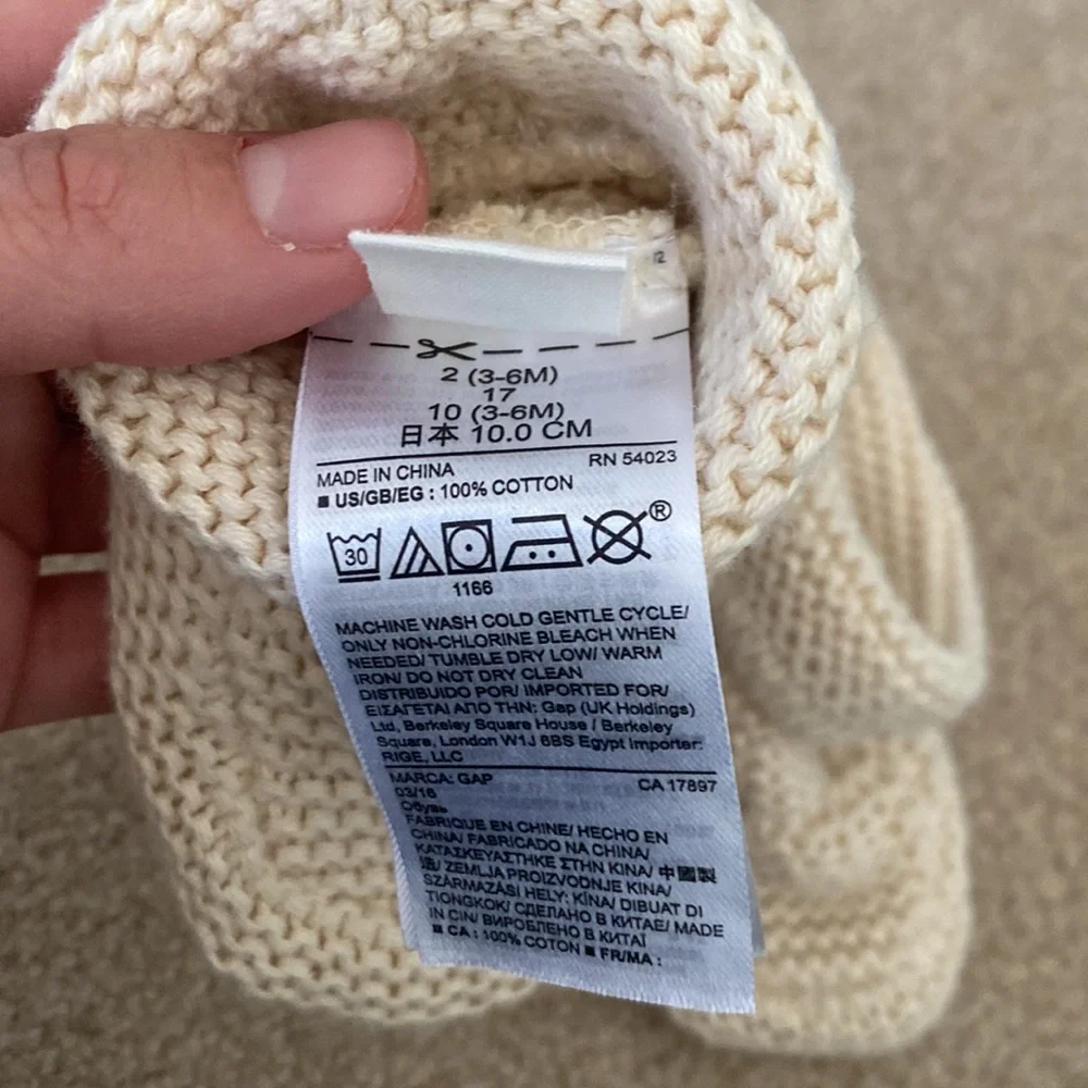 Baby Gap and potato feet booties bundle of 3 0-6 Months